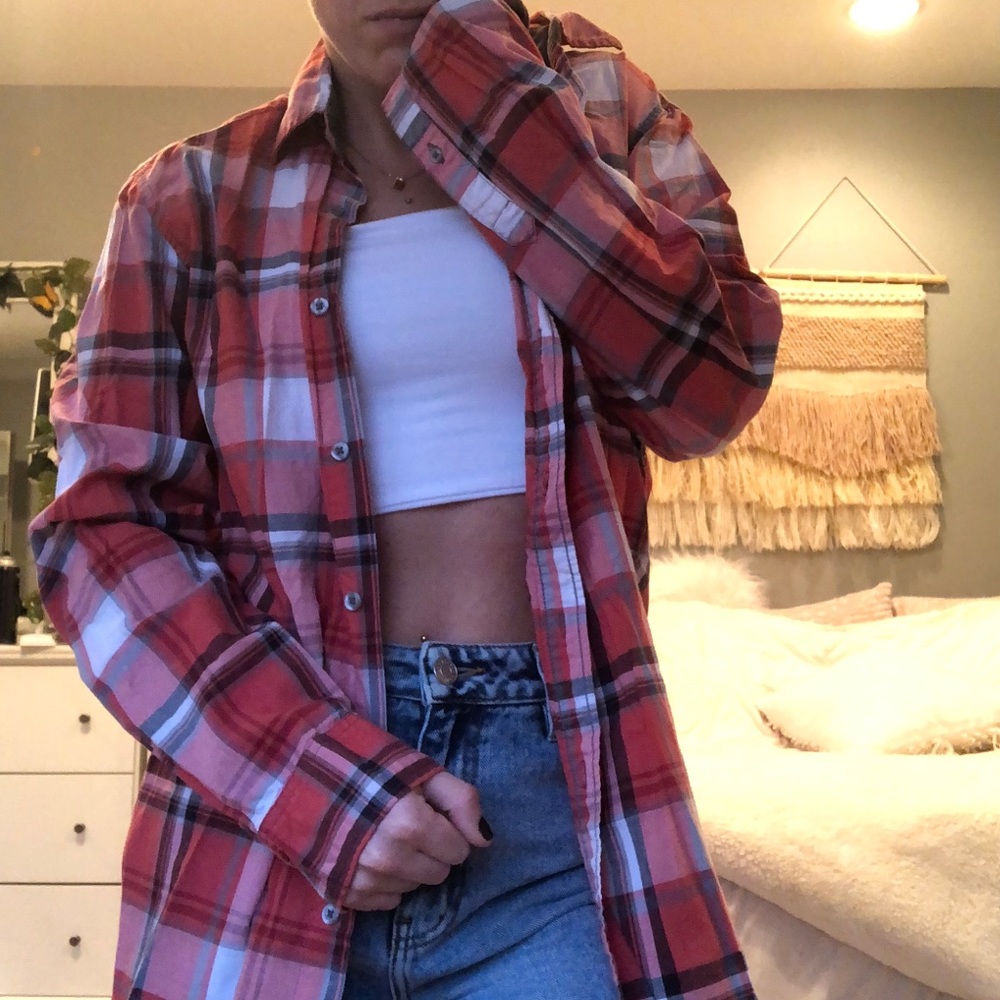 Red button down flannel - Picture 2 of 2